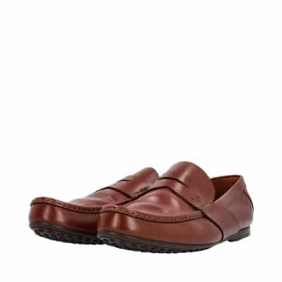Product LOUIS VUITTON Leather Penny Loafers Brown