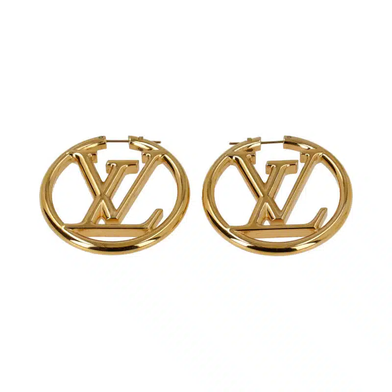 Louis Vuitton Louise Hoop Earrings - Gold-Tone Metal Hoop