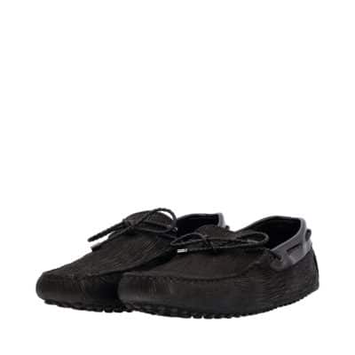 Product TOD'S Textured Suede Loafers Black