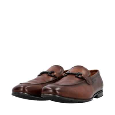 Product BALMAIN Leather Loafers Brown