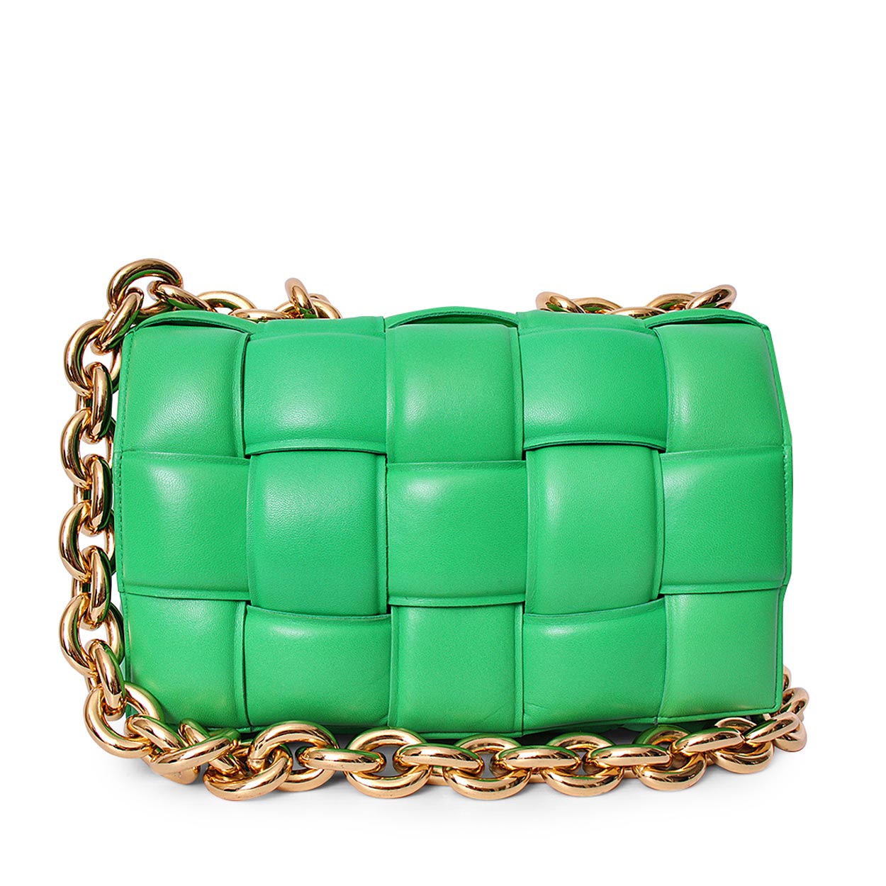 BOTTEGA VENETA Leather Chain Cassette Bag Green | Luxity
