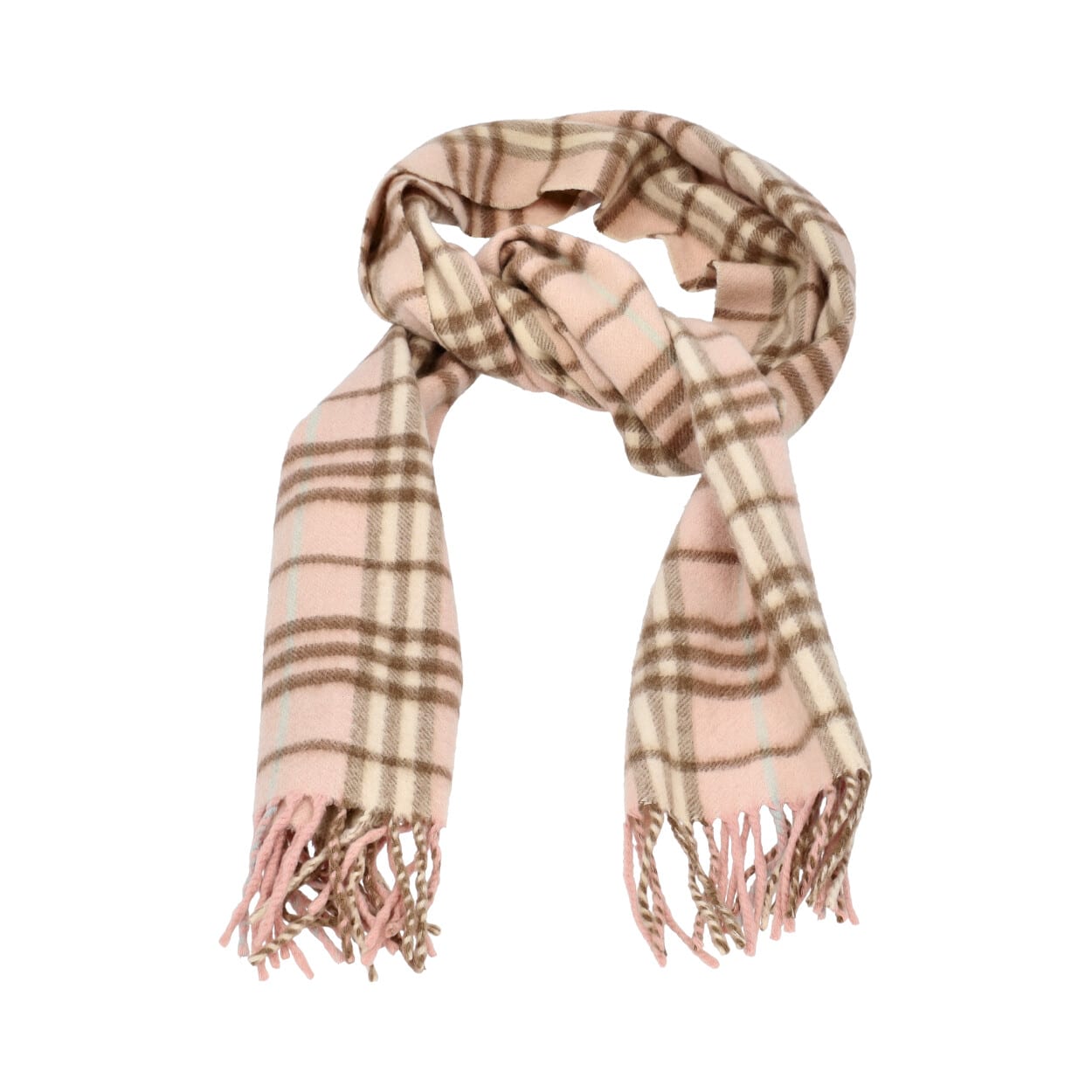 BURBERRY Cashmere Check Scarf Pink | Luxity