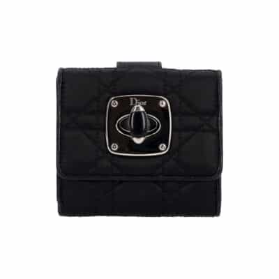 Product CHRISTIAN DIOR Leather/Nylon Charming Lock Wallet Black