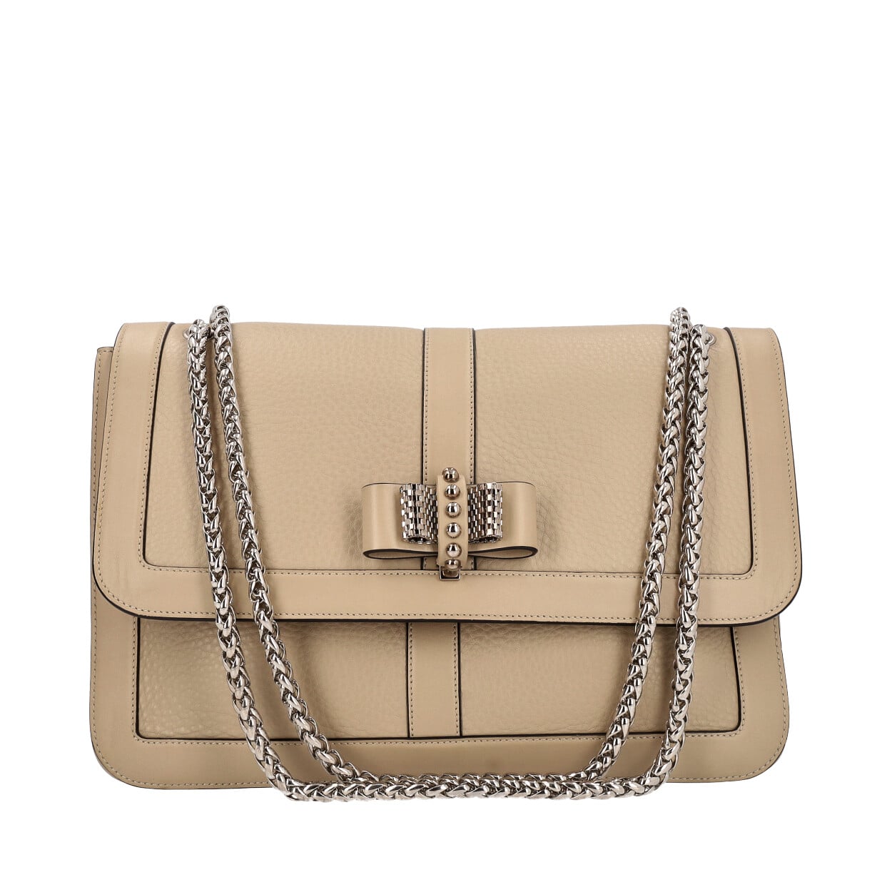 CHRISTIAN LOUBOUTIN Leather Sweet Charity Bag Sand | Luxity