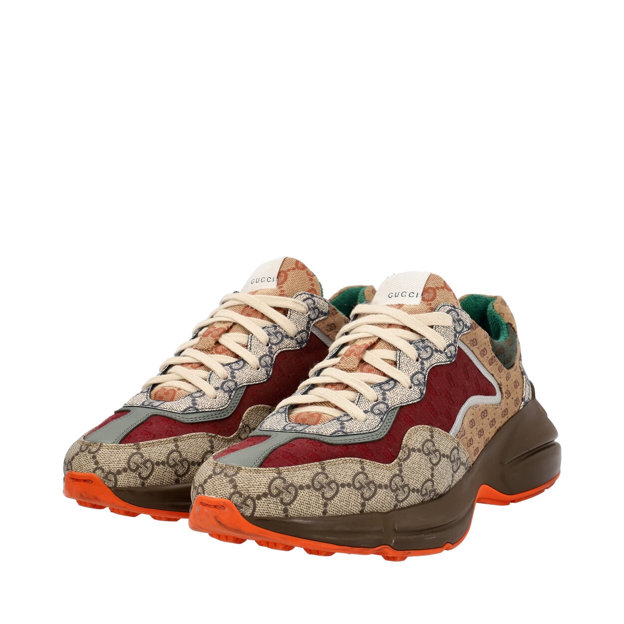 GUCCI GG Supreme Rhyton Sneakers Brick Red | Luxity