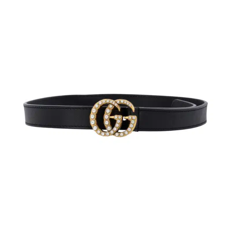 Gucci pearl 2024 double g belt