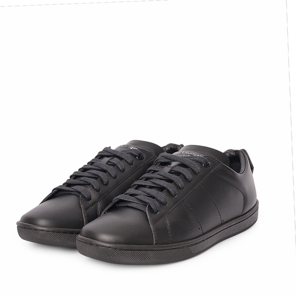 SAINT LAURENT Leather Sneakers Black | Luxity