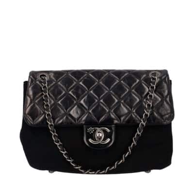 Product CHANEL Leather/Felt Edelweiss Flap Bag Black
