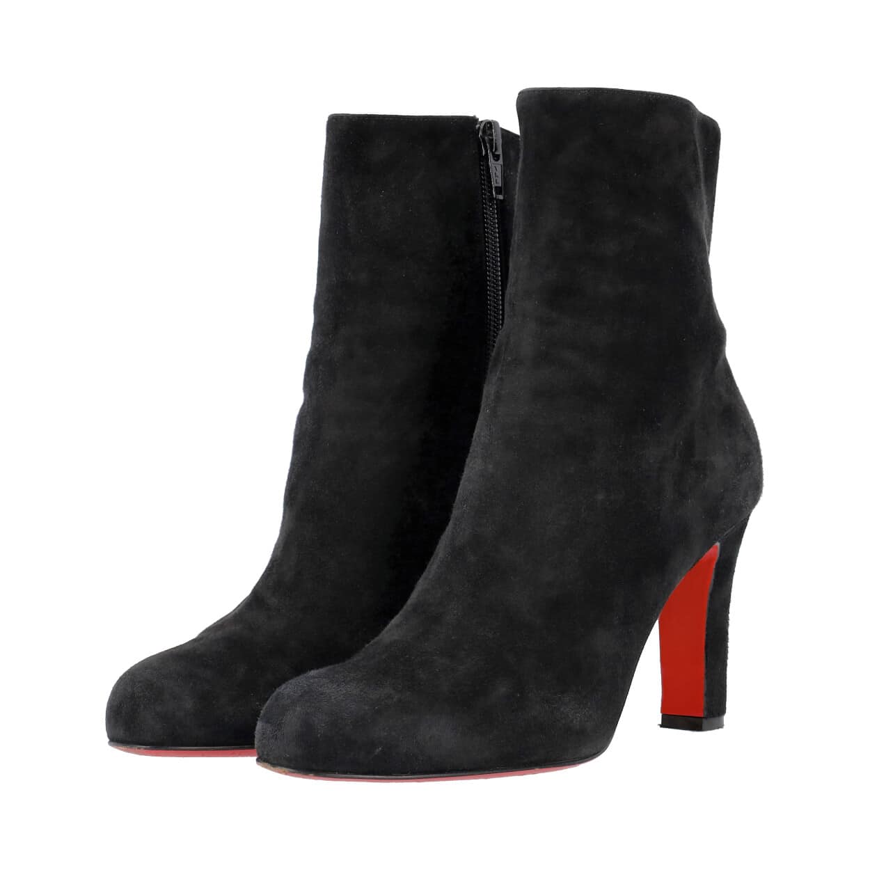 CHRISTIAN LOUBOUTIN Suede Ankle Boots Black | Luxity