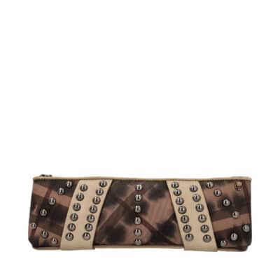 Product BURBERRY Leather/Check Studded Clutch