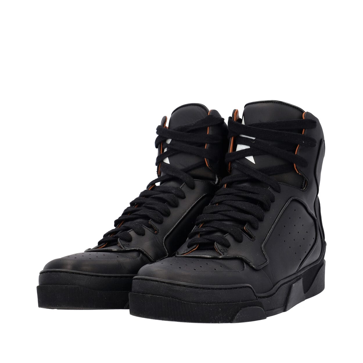 GIVENCHY Leather High Top Sneakers Black | Luxity