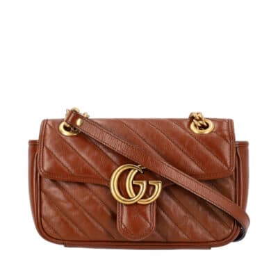 Product GUCCI Matelasse GG Marmont Small Shoulder Bag Brown