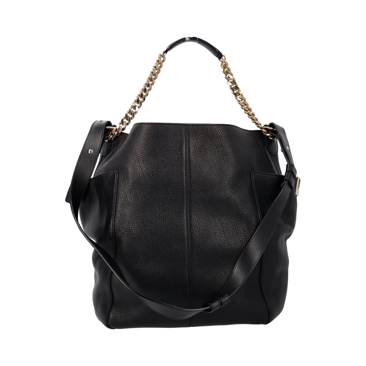 JIMMY CHOO Leather Anna Tote Black | Luxity
