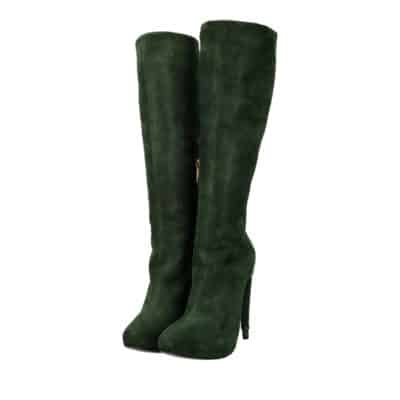 Product ROBERTO CAVALLI Suede Knee High Boots Green