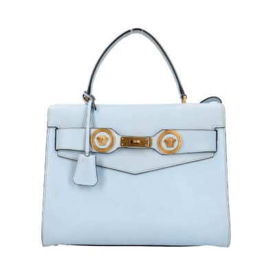 Product VERSACE Leather Tribute Icon Large Bag Blue