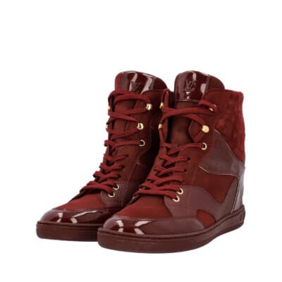 Product LOUIS VUITTON Leather/Suede Cliff Top Sneakers Burgundy