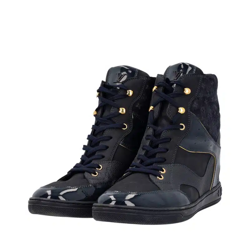 Louis Vuitton Leather Higbh-Top Sneakers - Black Sneakers, Shoes