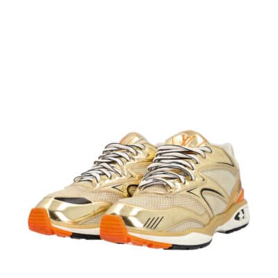 Product LOUIS VUITTON Metallic/Mesh Trail Sneakers Gold/Orange