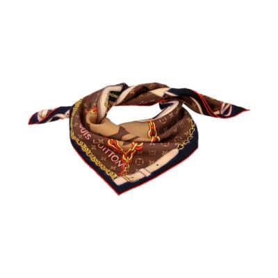 Product LOUIS VUITTON Silk Monogram Tribute To Square 90 Scarf Brown