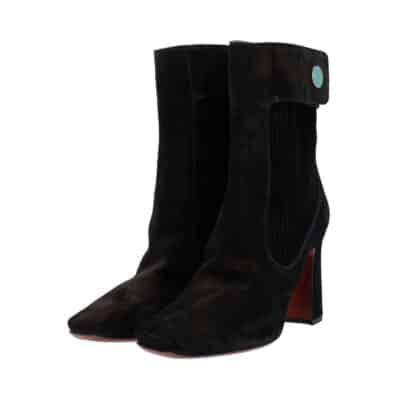 Product LOUIS VUITTON Suede Stretch Ankle Boots Black