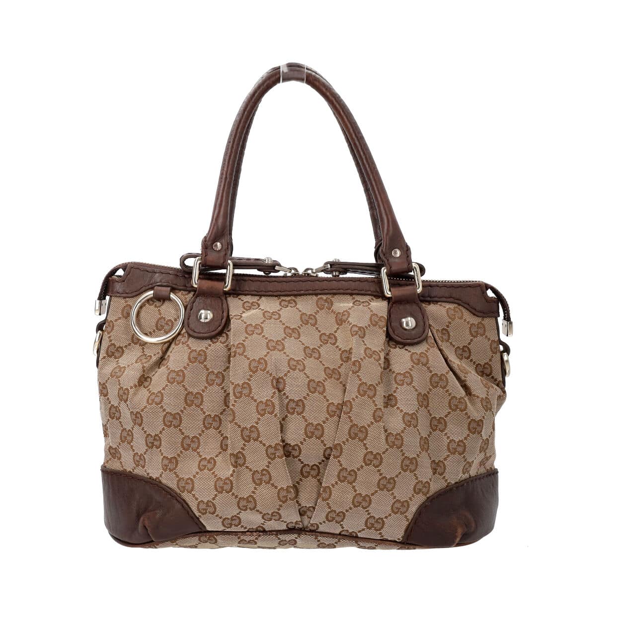 GUCCI GG/Leather Sukey Bag Beige | Luxity
