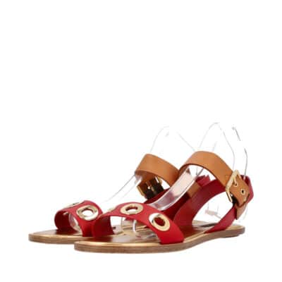 Product LOUIS VUITTON Leather Passenger Sandals Red