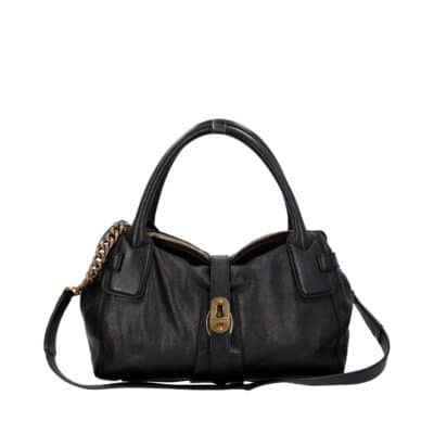 Product BURBERRY Leather Turn Lock East West Tote Black