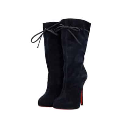 Product CHRISTIAN LOUBOUTIN Suede Drawstring Boots Navy