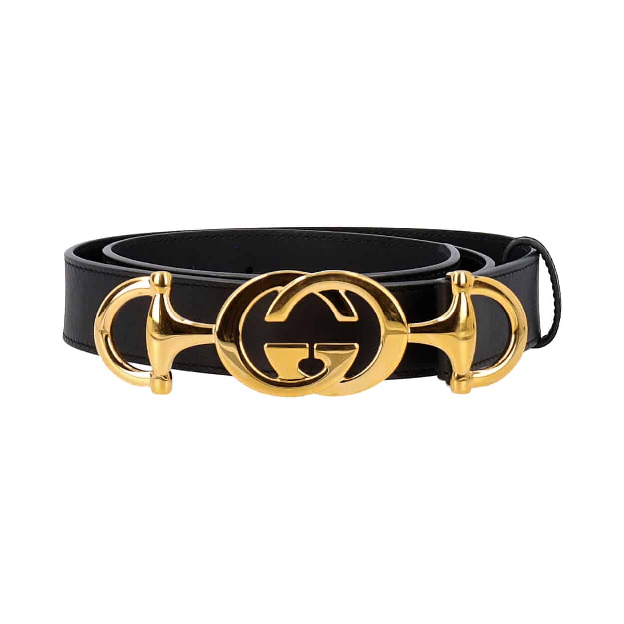 GUCCI Leather Zumi Belt Black - S: 80 (32) | Luxity