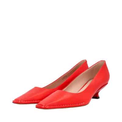 Product TOD'S Leather Kitten Heel Pumps Red