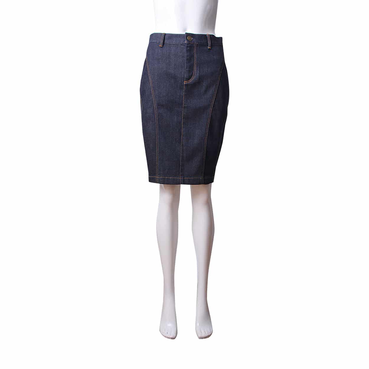 BURBERRY BRIT Cotton Denim Skirt Indigo | Luxity