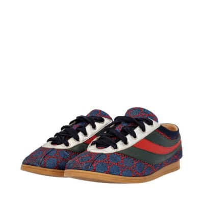 Product GUCCI Lame GG Falacer Web Sneakers Blue/Red