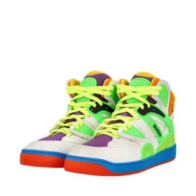 Product GUCCI Leather/Mesh Basket Sneakers Multicolour
