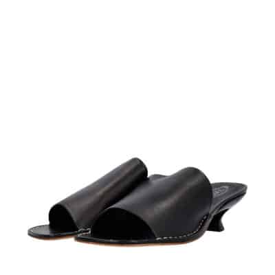 Product TOD'S Leather Kitten Heel Mules Black