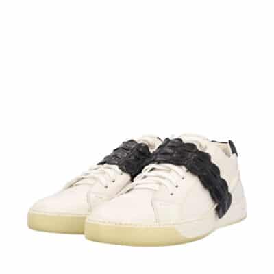 Product FENDI Leather/Crocodile Flap Sneakers White