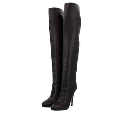 Product JIMMY CHOO Leather Knee High Boots Black