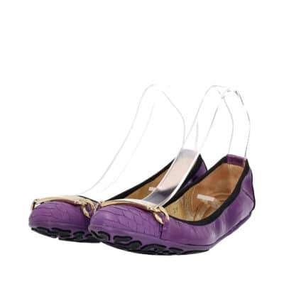 Product JIMMY CHOO Patent Wigmore Cap Toe Ballerina Flats Purple