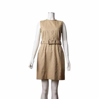 Product LOUIS VUITTON Cotton Belted Dress Beige