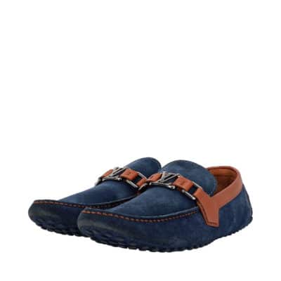 Product LOUIS VUITTON Suede Hockenheim Loafers Blue/Brown