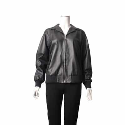 Product PRADA Leather Bomber Jacket Black