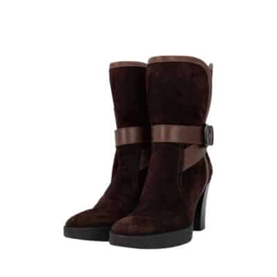 Product TOD'S Suede/Leather Ankle Boots Brown