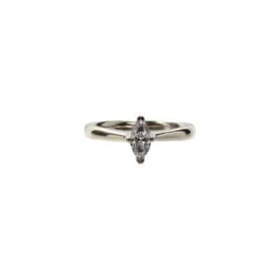 Product BROWNS White Gold Marquise Diamond Solitaire Ring
