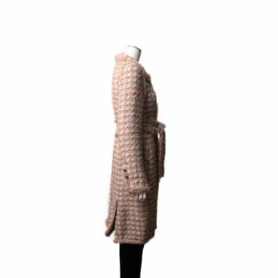 Product CHANEL Cotton Tweed Boucle Fringe Coat Multicolour