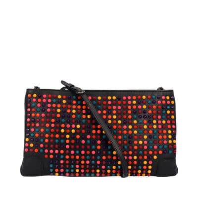 Product CHRISTIAN LOUBOUTIN Leather Loubiposh Spiked Clutch Multicolour