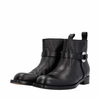 Product GUCCI Leather Horsebit Ankle Boots Black