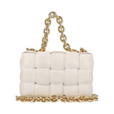 Product BOTTEGA VENETA Leather Chain Casette Bag White