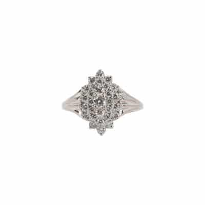 Product BROWNS White Gold Diamond Cluster Ring