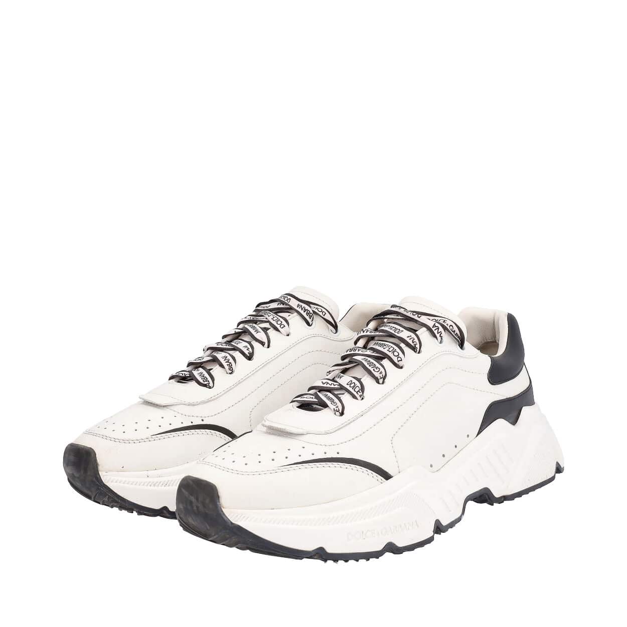 DOLCE & GABBANA Leather Daymaster Sneakers White/Black | Luxity