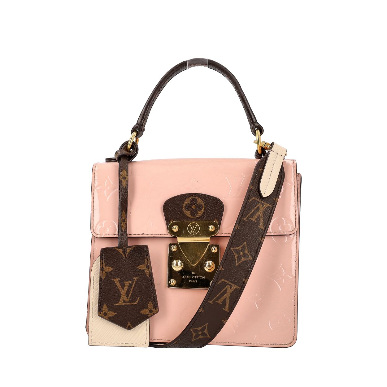 LOUIS VUITTON Mixed Material Spring Street NM Rose Ballerine Luxity