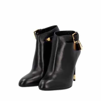 Product TOM FORD Leather Padlock Ankle Boots Black